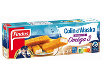 Šaldyti rudagalvės menkės žuvies piršteliai, FINDUS, 420g