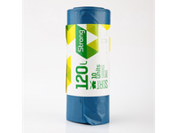 Šiukšlių maišai SORTEX, 120 l, 35 mk,  70x100 cm, mėlyni, 10 vnt.