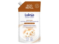 Rankų muilo papildymas LUKSJA COTTON MILK, 400ml
