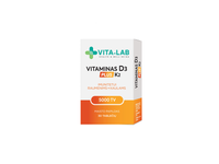 VITA-LAB, Vitaminas D3 5000 + K2 200 µg PLUS, 30 tablečių