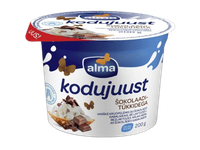 Grūdėtoji varškė ALMA su šokolado gab., be laktozės, 3,5 %, 200 g