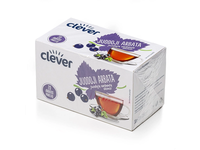 Juoda aromatizuota arbata juodųjų serbentų CLEVER, 20 vnt.