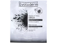 EVOLUDERM lakštinė veido kaukė su aktyvinta augaline anglimi, 1 vnt.