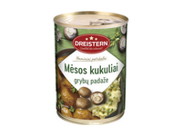 Mėsos kukuliai su grybų padažu, 540 g