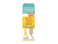 CLINIANS SUN CARE SPF50+ atspalvį suteikiantis, apsauginis veido fluidas, 40 ml
