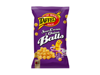 Kukurūzų traškučiai TAFFEL BALLS, grietinės ir svogūnų sk., 165 g