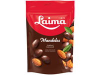 Migdolai LAIMA juodajame šokolade, 140 g