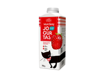 Jogurtas VILKYŠKIŲ, žemuogių skonio, 2% riebumo, 750 ml, tetratop