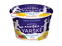 Varškė GRAIKIŠKA AMFORA PROTEIN be laktozės  su mangais, 0,8 % rieb., 200 g