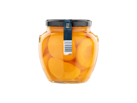 Nuluptos persikų puselės WELL DONE PREMIUM, lengvame sirupe, be kauliukų, 1.65 kg
