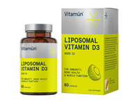 VITAMUN Liposominis vitaminas D3, 60 kapsulių