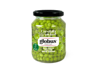 Konservuoti smulkūs žalieji žirneliai GLOBUS, stiklainyje, 330 g