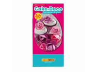 Spalvotos vaflinės rožės DECOCINO, rožinės ir violetinės, 8 vnt