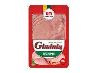 Karštai rūkytas GIMINIŲ kiaulienos kumpis, I r., 100 g