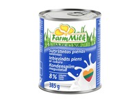 Saldintas sutirštintas pienas FARM MILK, 8 % rieb., 385 g