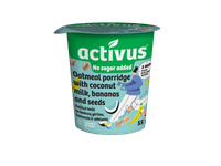 Gr.paruošiama avižinė ir ruginė košė ACTIVUS su bananais, 55 g