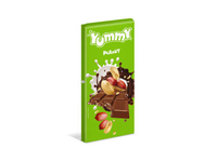 Pieninė saldžioji kakavos plytelė YUMMY su žemės riešutais, 85 g