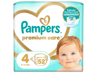 Sauskelnės PAMPERS PREMIUM CARE 4 (9-14 kg), 52 vnt.
