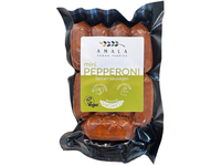 MINI PEPPERONI rūkytos veganiškos dešrelės, 120 g, AMALA