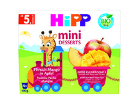 Ekologiškas desertas su persikais ir mangais HiPP
