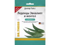 DR. THEISS eukaliptų ledinukai su mentoliu ir vitaminu C, 75g