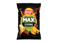 Sūrio ir aitriųjų paprikų skonio bulvių traškučiai LAY'S MAX STRONG, 120 g
