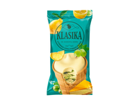 Citrininio sūrio pyrago skonio ledai su agrastų įdaru KLASIKA, 120ml