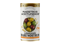 Žaliosios ir juodosios alyvuogės su kauliukais MAESTROS ACEITUNEROS, „Mare Nostrum“ skonio, 350/185