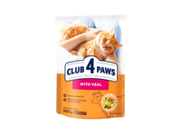 Pašaras katėms su veršiena CLUB4PAWS, 0,9 kg