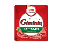 Karštai rūkytas GIMINIŲ saliamis (griežinėliai), I r., 180 g
