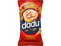 Klevų sulos skonio ledai DADU, su graikiniais riešutais ir klevų sulos įdaru, 120 ml / 73 g