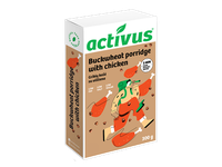 Grikių dribsnių košė ACTIVUS, su vištiena, 300 g
