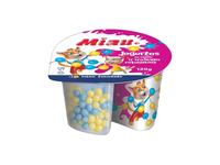 Jogurtas MIAU su vanile ir traškiais rutuliukais, 5 % rieb., 125 g