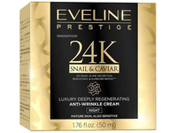Naktinis veido kremas Eveline 24K Snail & Caviar, 50 ml