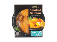 Rūkyta lašiša rapsų aliejuje BILLA PREMIUM, 120 g