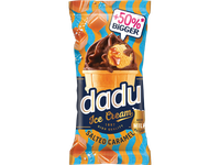 Ledai DADU su pieninio šokolado skonio glaistu ir sūrios karamelės įdaru, 180 ml/ 96 g
