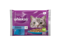 Konservuotas kačių ėdalas WHISKAS su žuvimi, 4 x 85 g, 340 g