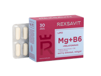 REXSAVIT liposominis MAGNIS+B6+MELATONINAS, kietosios kapsulės N30
