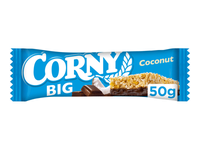 Kokosinis javainių batonėlis CORNY BIG su pien. šok. glaistu, 50 g