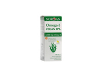 Apelsinų skonio jūros dumblių aliejus NORSAN OMEGA-3 VEGAN EPA, 100 ml