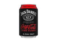 Alkoholinis kokteilis JACK DANIEL'S COCA-COLA ZERO, 330 ml