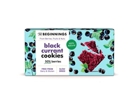 Veganiški sausainiai THE BEGINNINGS, su juodaisiais serbentais, 80 g
