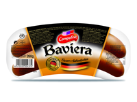 Virtos ir rūkytos kiaulienos ir paukštienos dešrelės CAMPOFRIO Bavier , a.r., 260 g, 3vnt