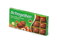 Šokoladas SCHOGETTEN su lazdynų riešutais, 100 g
