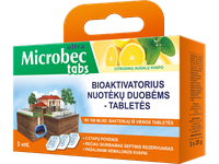 Tabletės nuotekų duobėms BROS Microbex, 3 x 20 g
