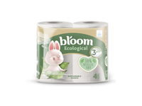 Tualetinis popierius BLOOM COMFORT SOFT ECOLOGICAL, 3 sl., 4 vnt.