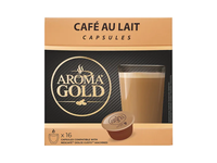 Kavos kapsulės AROMA GOLD CAFE AU LAIT, 16 vnt.