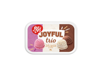 Vanilės, braškių ir kakavos skonio valgomieji ledai MIO&RIO 2l, 1 kg
