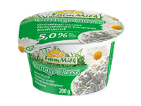 Varškė FARM MILK grūdeliais, 5 % rieb., 200 g