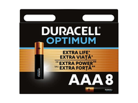 Baterijos DURACELL Optimum, AAA, 8 vnt.